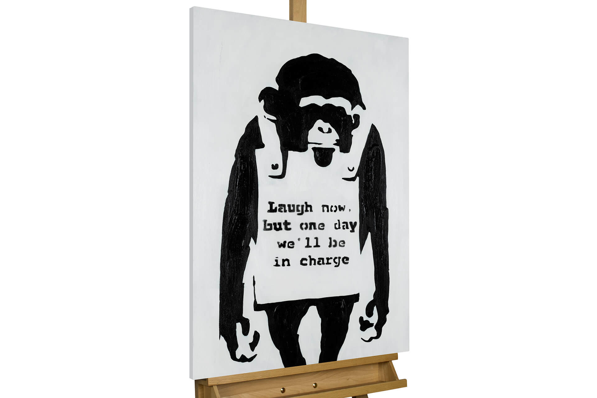 ACRYLBILD HANDGEMALT 60/90 cm - Schwarz, Holz/Textil (60/90cm) - KUNSTLOFT