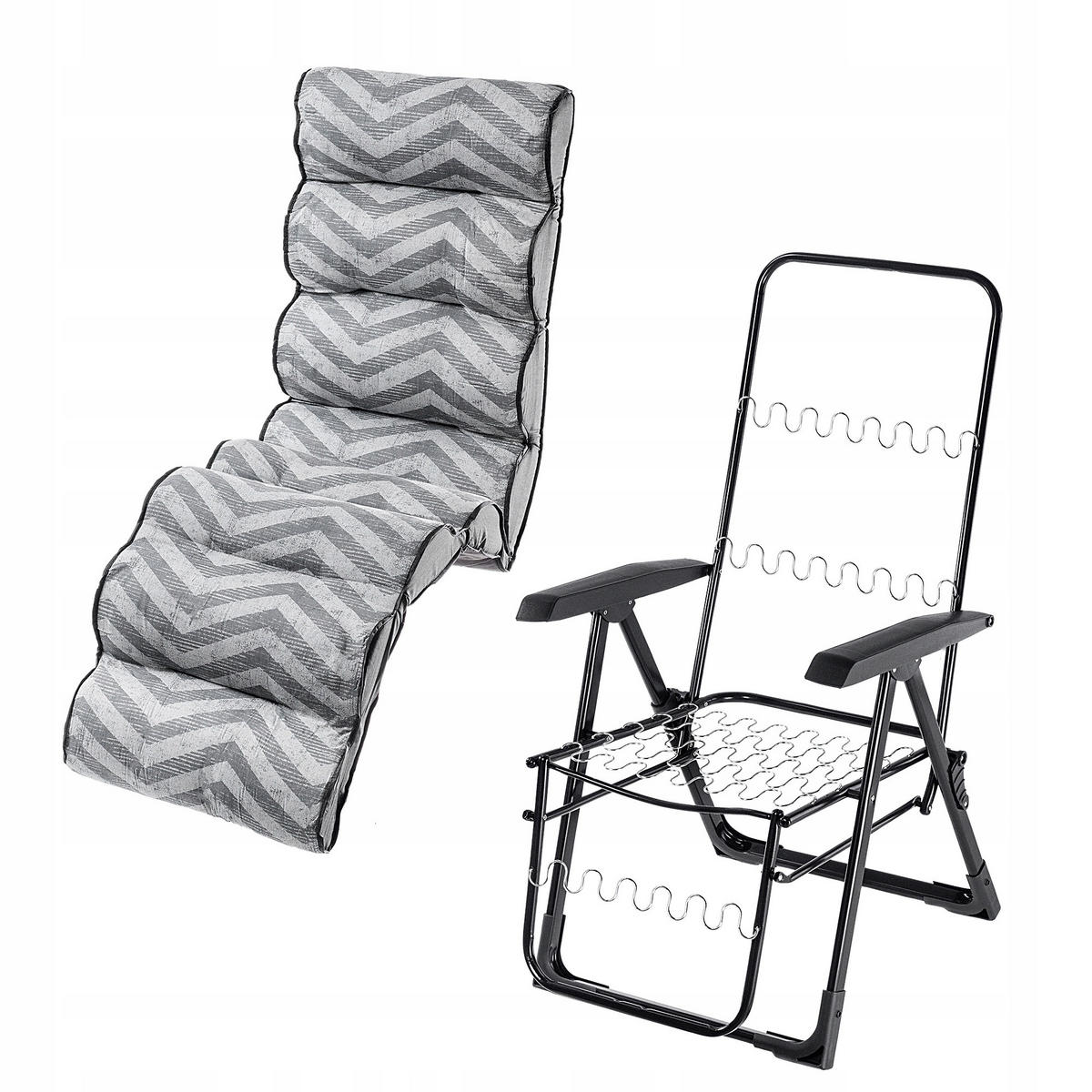 GARTENSESSEL, Grau - Weiß/Grau, Metall (58/150cm) - KADAX