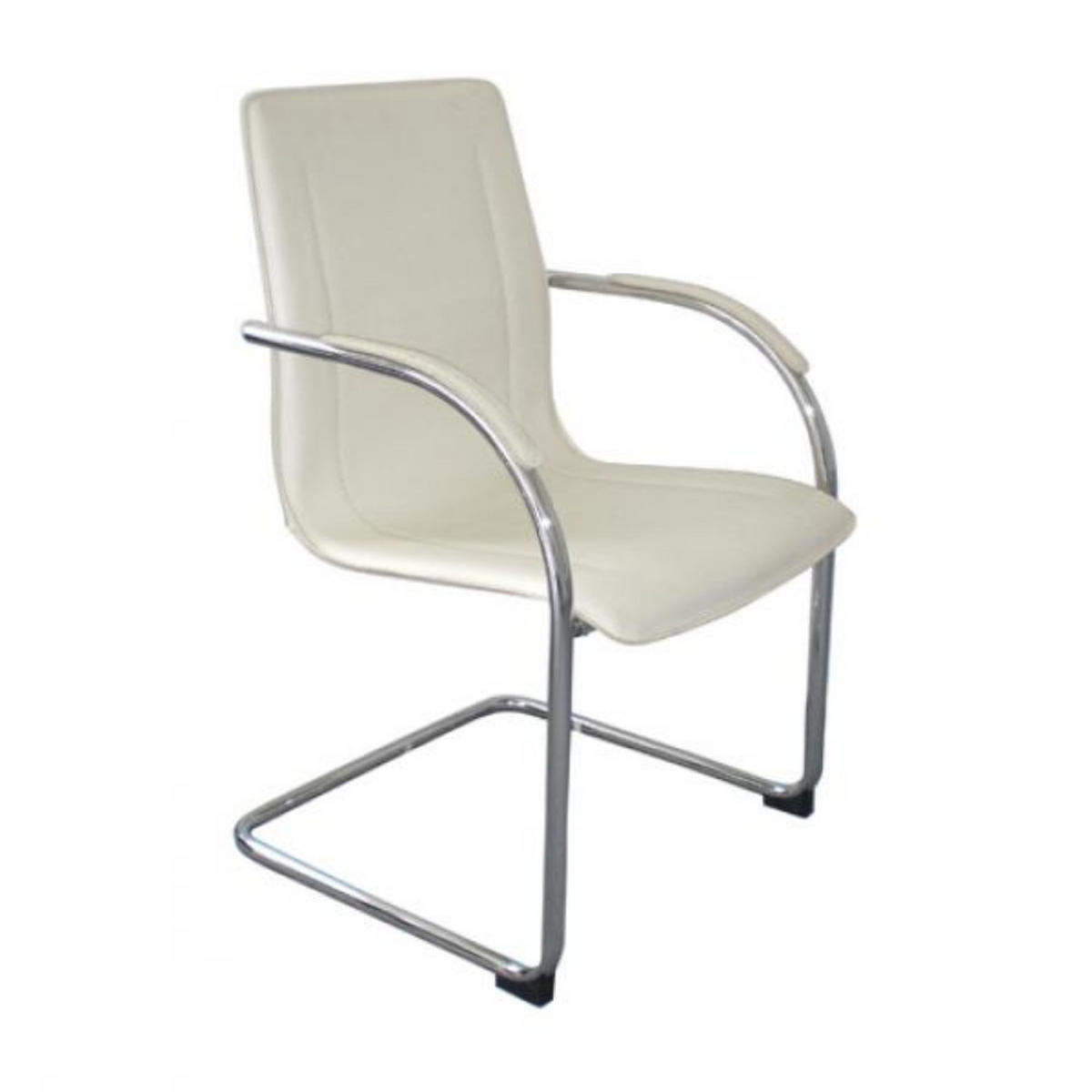 BESUCHERSTUHL Tehran Kunstleder Creme - Creme, Leder (56/94/52cm) - DELUKE