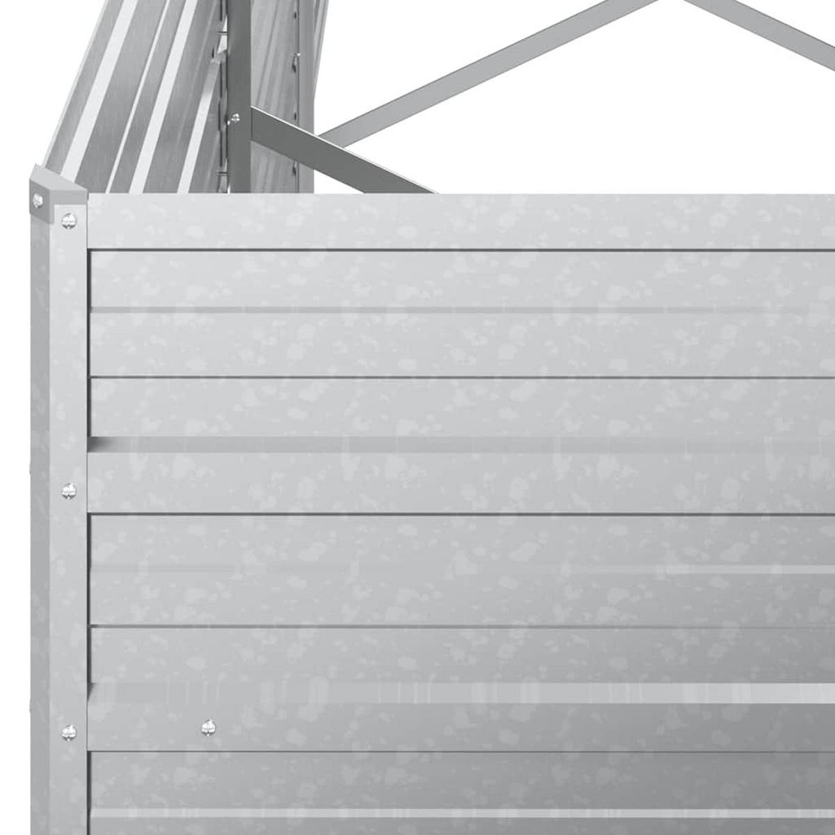 HOCHBEET 320/40/45 cm, aus Verzinkter Stahl, Silber - Silberfarben, Metall (40/45/320cm) - vidaXL