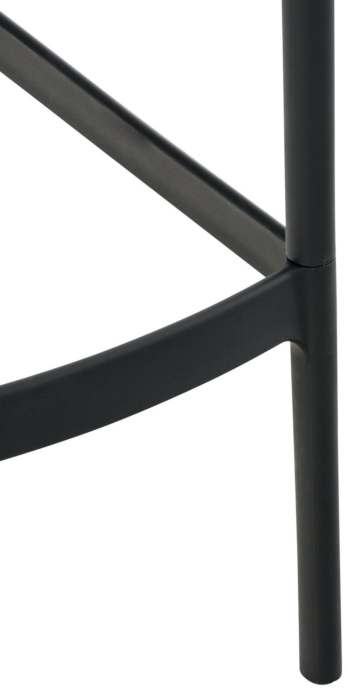 BARHOCKER Kunststoff schwarz - Schwarz, Kunststoff (45/105/53cm) - CLP
