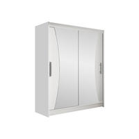 SCHWEBETÜRENSCHRANK Westa IX - Silberfarben/Weiß, Holzwerkstoff/Metall (150/200/58cm) - MIRJAN24