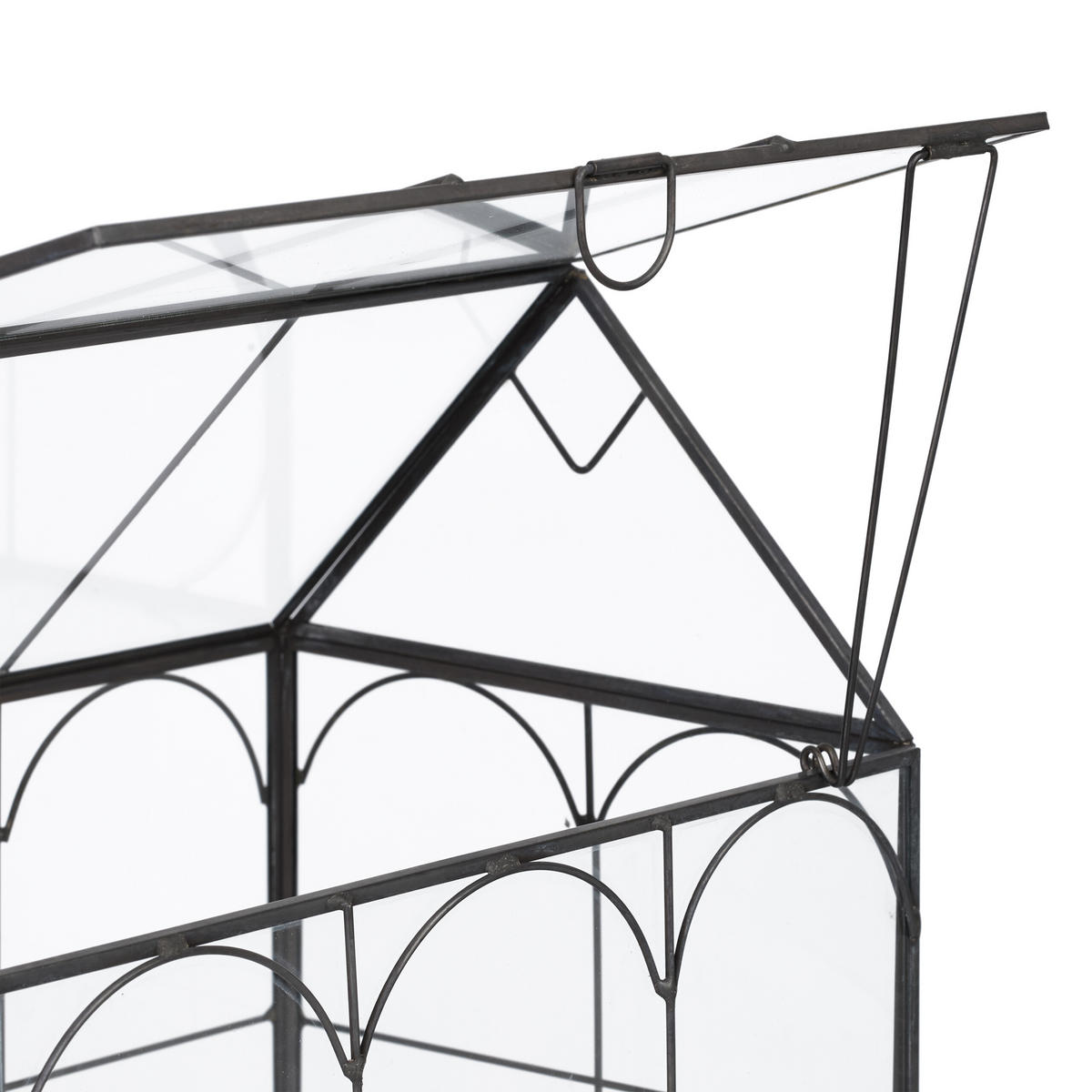 PFLANZENTERRARIUM - Transparent, Glas/Metall (25cm) - Relaxdays