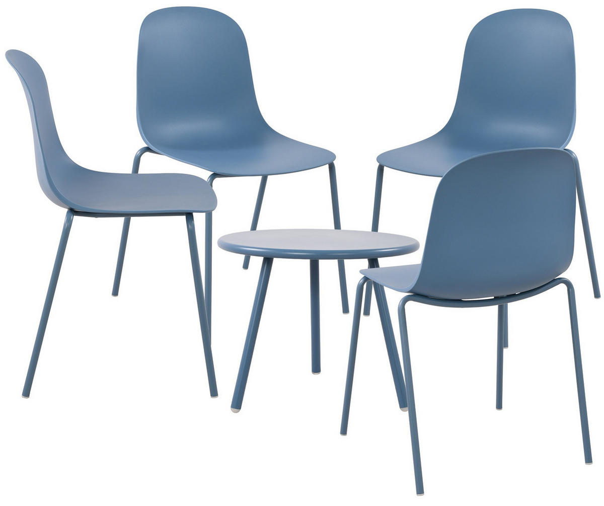 GARTENSITZGRUPPE Kunststoff Blau - Blau, Kunststoff - CLP