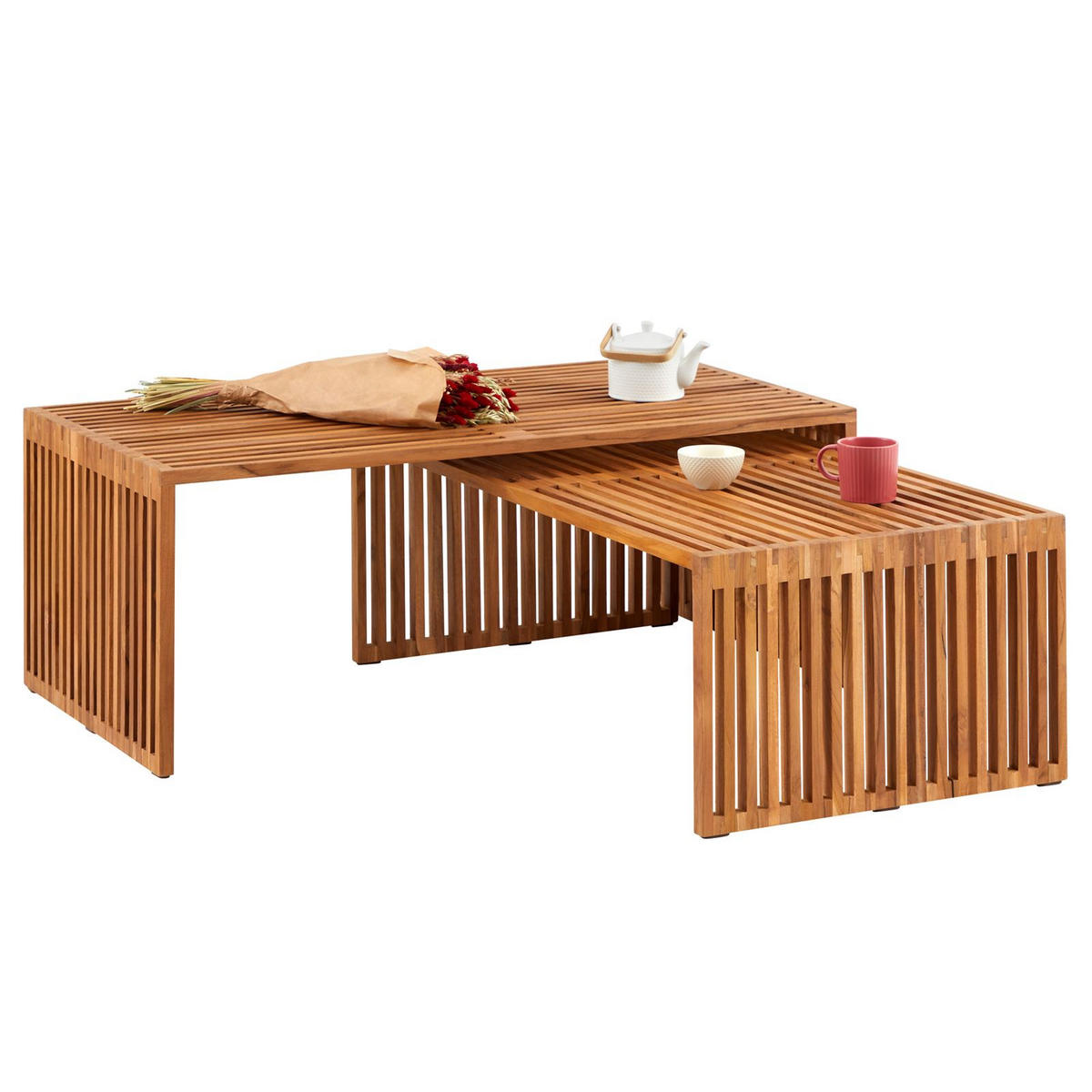 COUCHTISCH HAVANA natur - Naturfarben, Holz (110/116/46cm) - IDIMEX