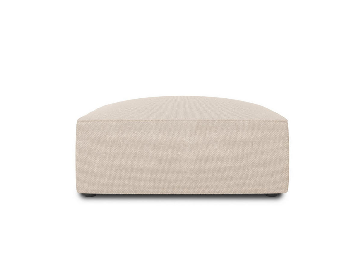POUF Ruby aus strukturiertem Stoff beige - Creme, Textil (93/40/93cm) - Micadoni