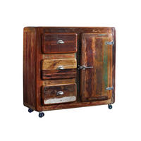KOMMODE Altholz 100x40x90 mehrfarbig lackiert FREEZY #08 - Multicolor, Holz (100/90/40cm) - Massivmoebel24