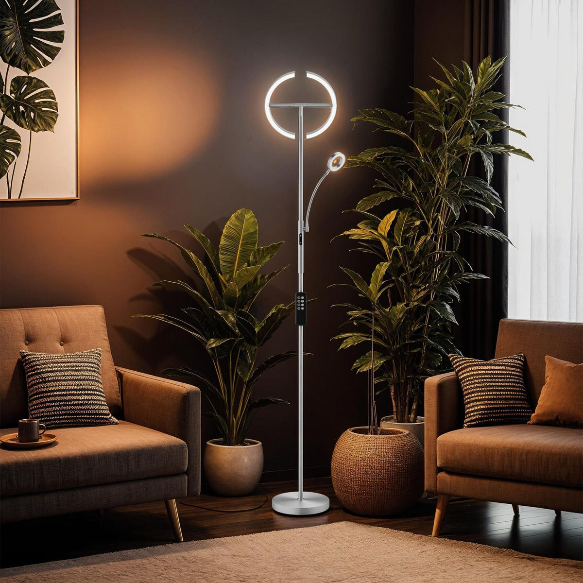 DECKENFLUTER Auralis,31,5 x 188 cm ,Nickel matt - Nickelfarben, Metall (31.5/31.5/188cm) - tectake