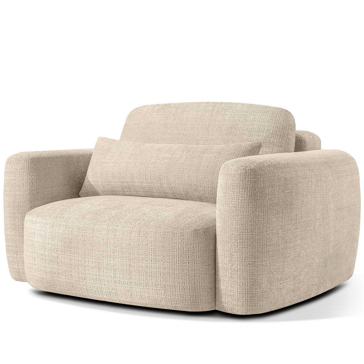 SESSEL ELOSA - Creme, Holz/Textil (145/85/115cm) - KONSIMO®