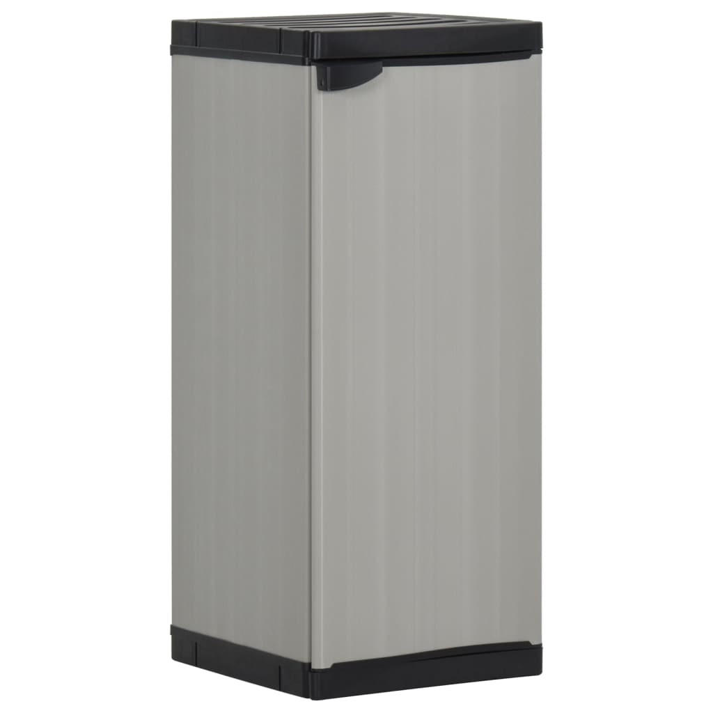 GARTEN-LAGERSCHRANK Mit 1 Boden Grau Und Schwarz 35/40/85 Cm - Grau, Holzwerkstoff/Kunststoff (35/85/40cm) - vidaXL