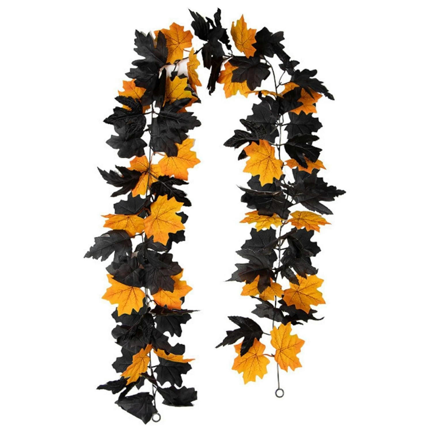 HERBSTGIRLANDE Ahornblätter 175 cm - Multicolor, Kunststoff (4cm)