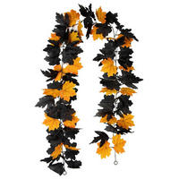 HERBSTGIRLANDE Ahornblätter 175 cm - Multicolor, Kunststoff (4cm)