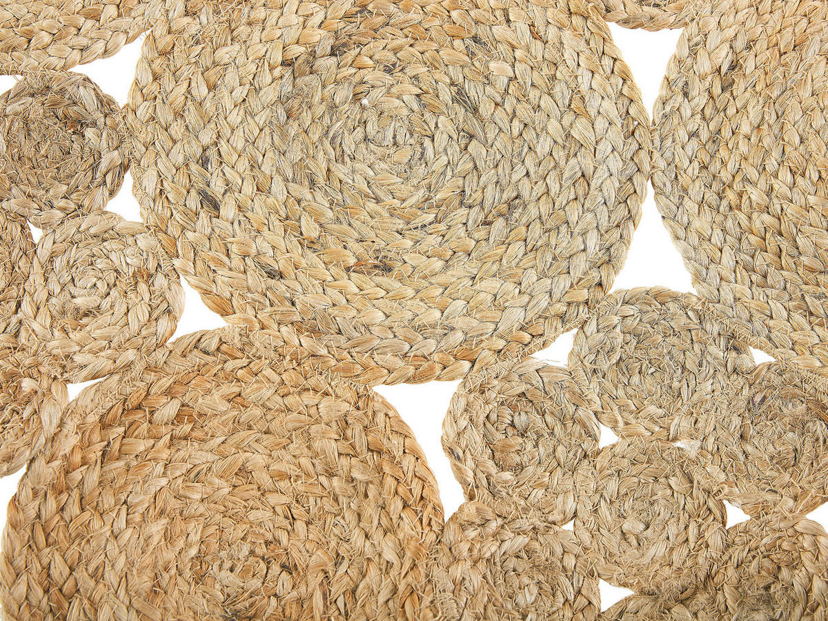 KURZFLOR-TEPPICH Gerdek 135/135 cm - Beige, Naturmaterialen (135/135cm) - Beliani