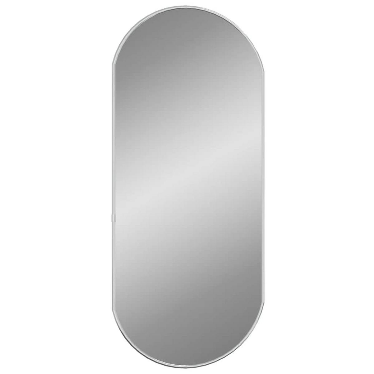 WANDSPIEGEL Silbern 70x30 cm Oval - Silberfarben, Glas (30/70/1cm) - furnicato