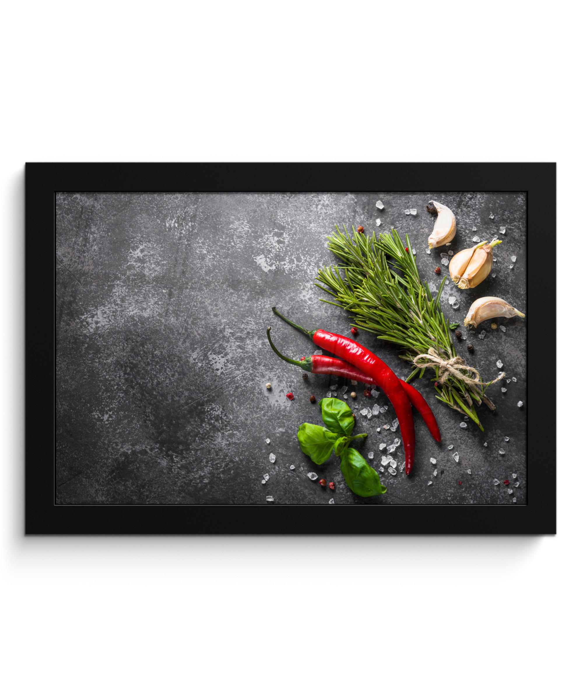 POSTER S OKVIROM Papar 30x20 cm - tamno siva, papir (30/20cm) - MuchoWow