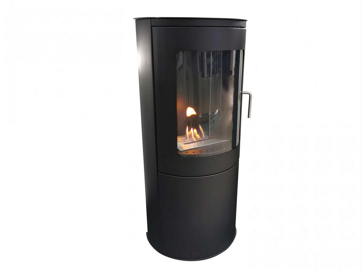 BIOETHANOL-OFEN Schwarz inklusive 1.5 L-Tank und 3 kW Leistung - Schwarz, Metall (44/96/30cm) - Purline
