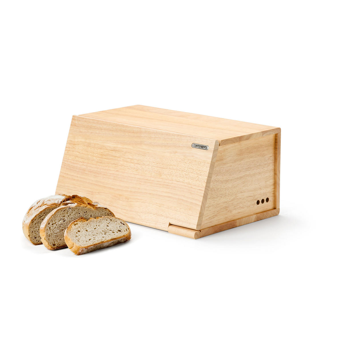 BROTKASTEN, Gummibaumholz, 40 x 26 x 18.5 cm - Braun, Holz (26/18.5/40cm) - Continenta