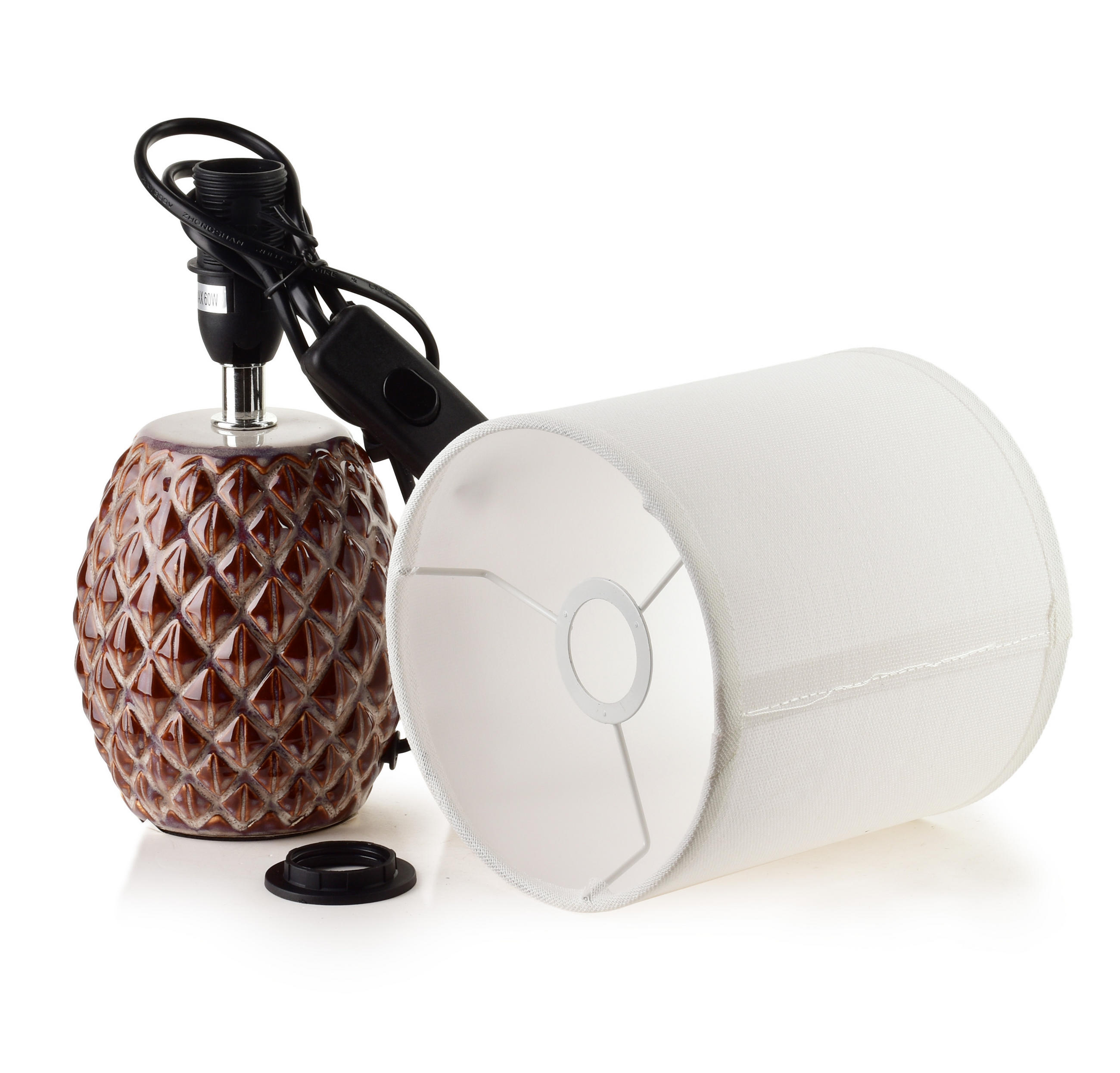 TISCHLAMPE Dunkelbraun 10/14/28.5 cm Keramik - Dunkelbraun, Keramik (10/14/28.5cm) - Mondex