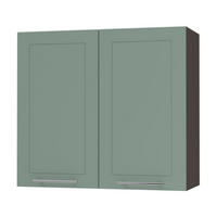 KÜCHENHÄNGESCHRANK Kvantum W3/80 Mint Matt / Lava Matt 80 / 32,5 / 72cm - Dunkelgrau/Mintgrün, Holz/Holzwerkstoff (80/72/32.5cm) - Feldmann-Wohnen