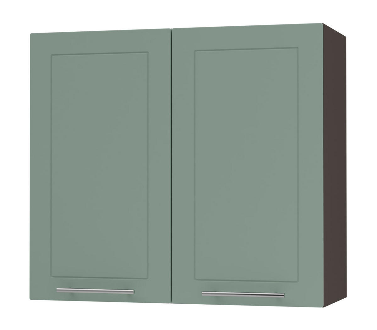 KÜCHENHÄNGESCHRANK Kvantum W3/80 Mint Matt / Lava Matt 80 / 32,5 / 72cm - Dunkelgrau/Mintgrün, Holz/Holzwerkstoff (80/72/32.5cm) - Feldmann-Wohnen