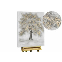 ACRYLBILD HANDGEMALT 75/100 cm - Weiß/Grau, Holz/Textil (2/100cm) - KUNSTLOFT