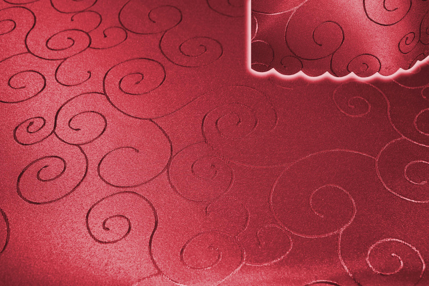 TISCHDECKE 110/140 cm Ornamente Bordeaux - Bordeaux, Textil (110/140cm) - TiborTex