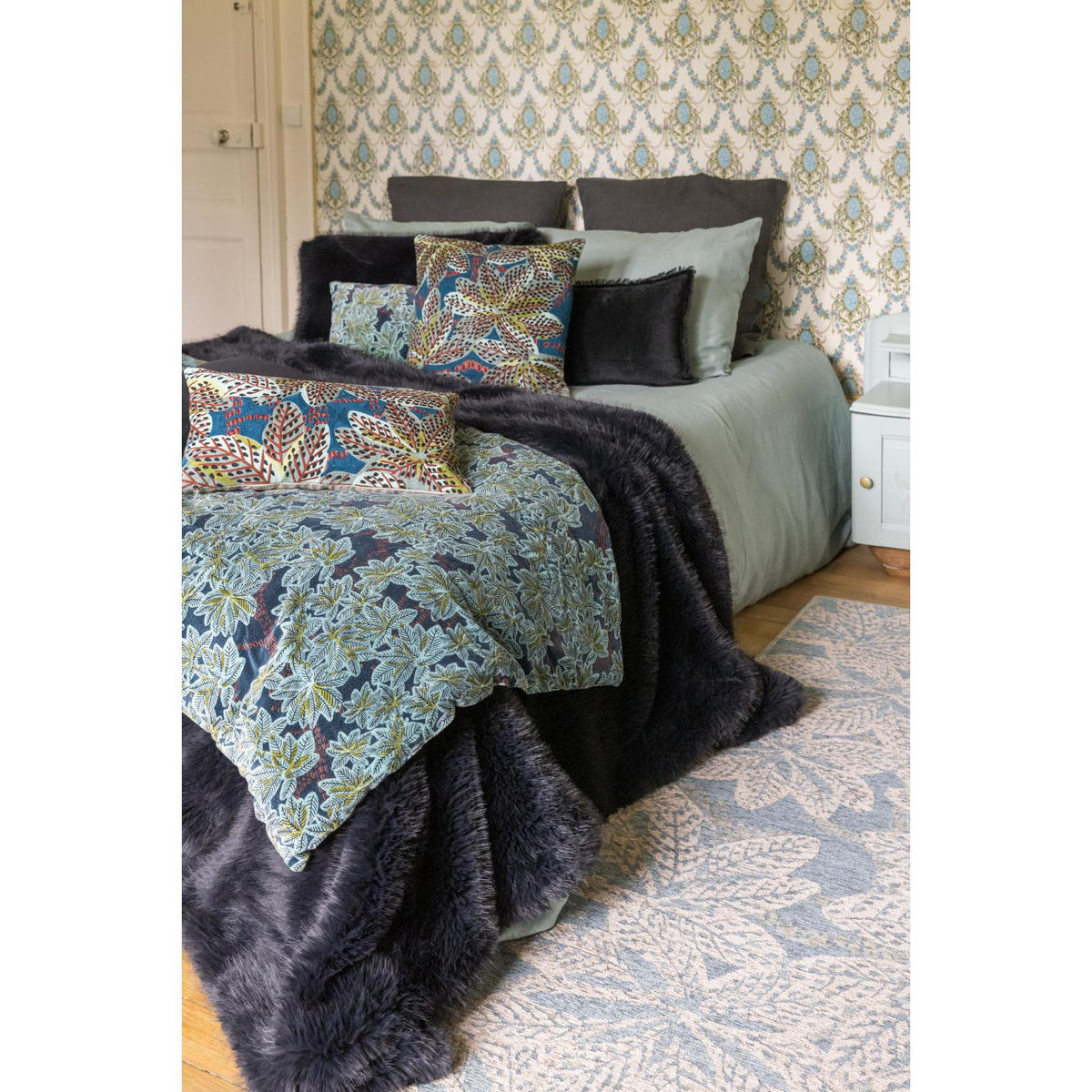 RECYCELTER OUTDOOR-TEPPICH Ariane stahlgrau 80 x 200 cm - Edelstahlfarben, Textil (80/200cm) - Vivaraise