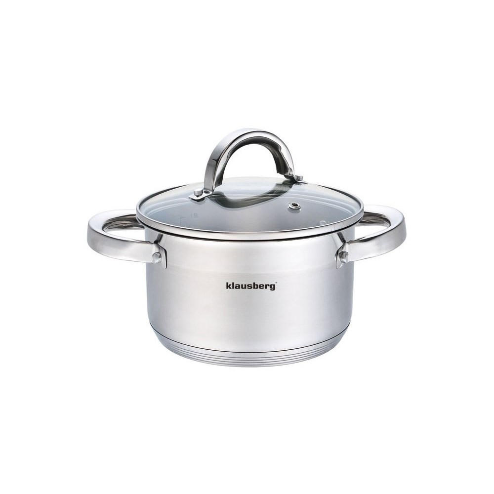 TOPF Silber 16/16/9.5 cm KB7122 - Silberfarben, Metall (16cm) - Klausberg 