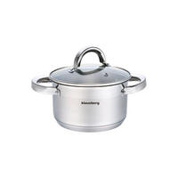 TOPF Silber 16/16/9.5 cm KB7122 - Silberfarben, Metall (16cm) - Klausberg 