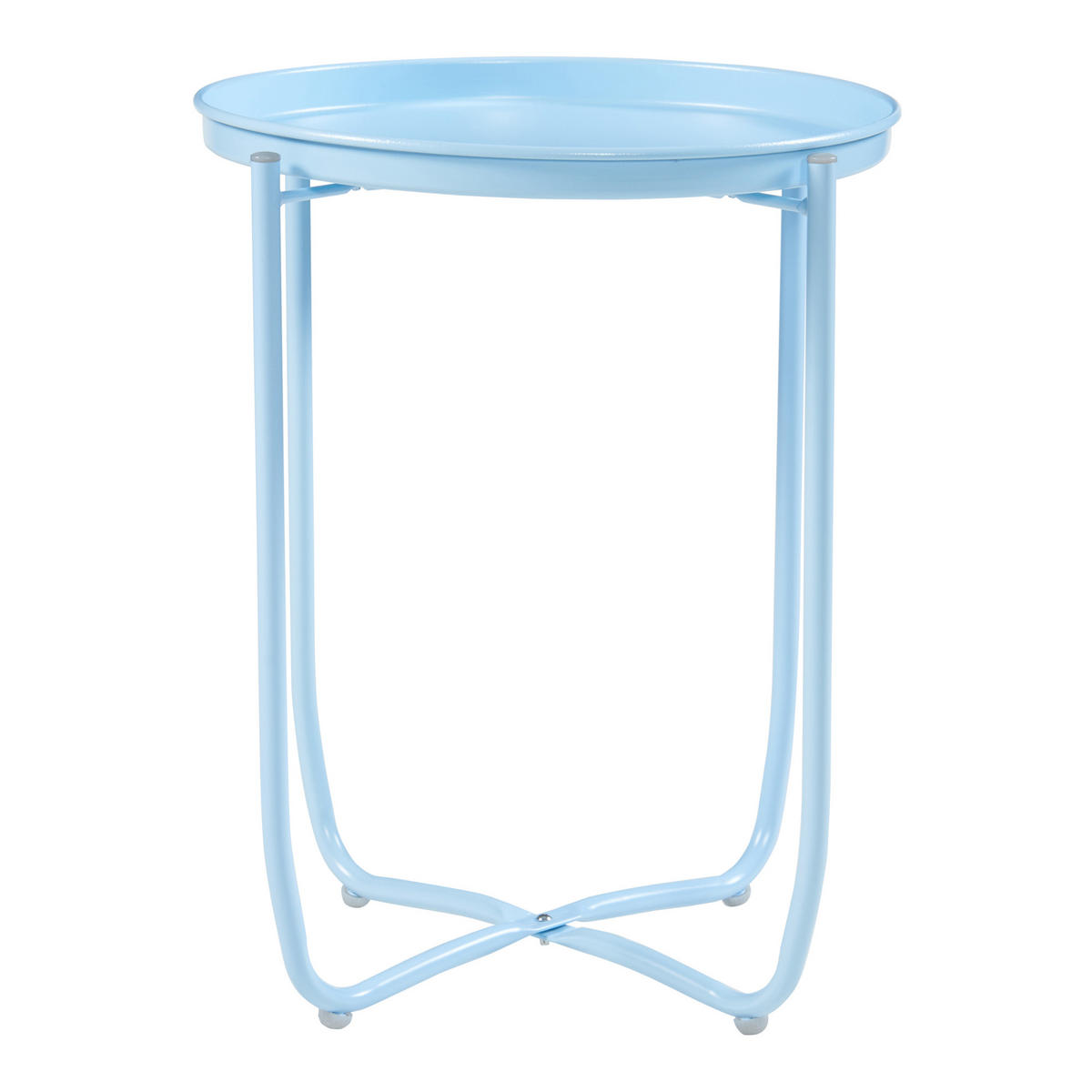 TABLETTTISCH Sandefjord - Hellblau, Metall (40/40/53cm) - [en.casa]