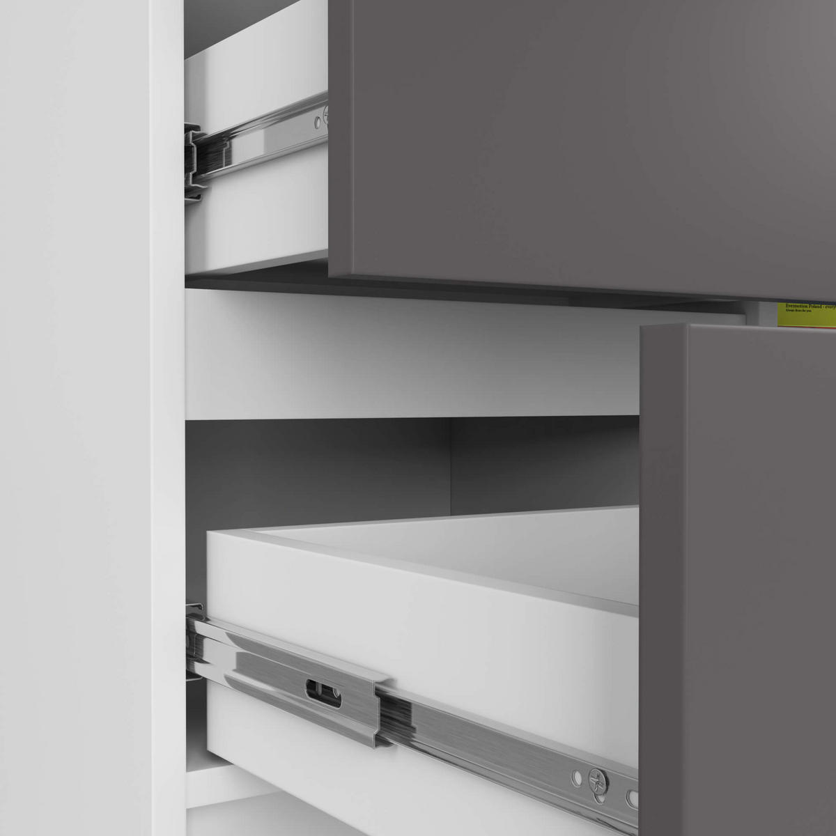 KOMMODE Weiß, Graphit Grau 77/80/35 - Weiß, Holzwerkstoff (80/77/35cm) - RAUMHIRSCH FURNITURE