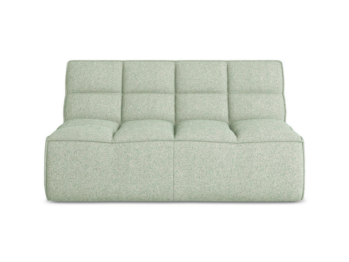 2-SITZER-SOFA Strukturstoff Stoff Grün - Schwarz/Hellgrün, Kunststoff/Textil (160/75/93cm) - Makamii