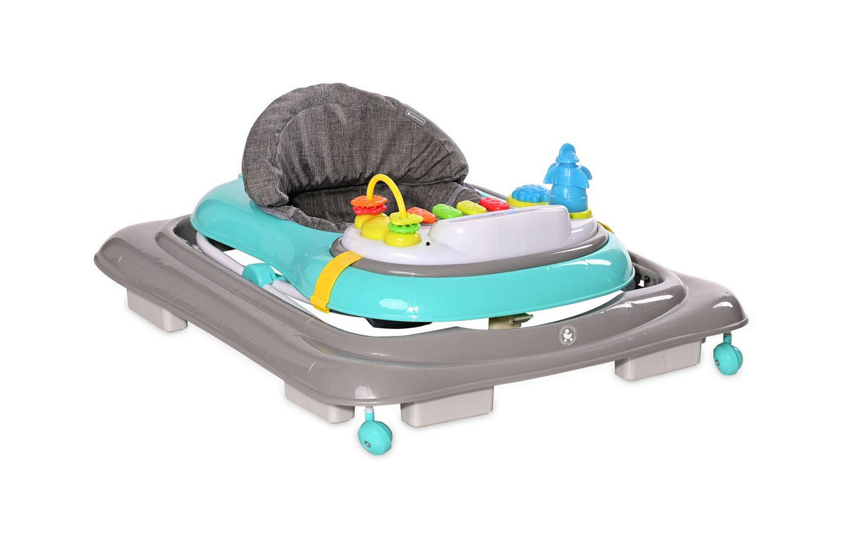 LAUFLERNHILFE Sea Adventure türkis Spielcenter Musikfunktion höhenverstellbar - Grün, Kunststoff (62/62/70cm) - Lorelli