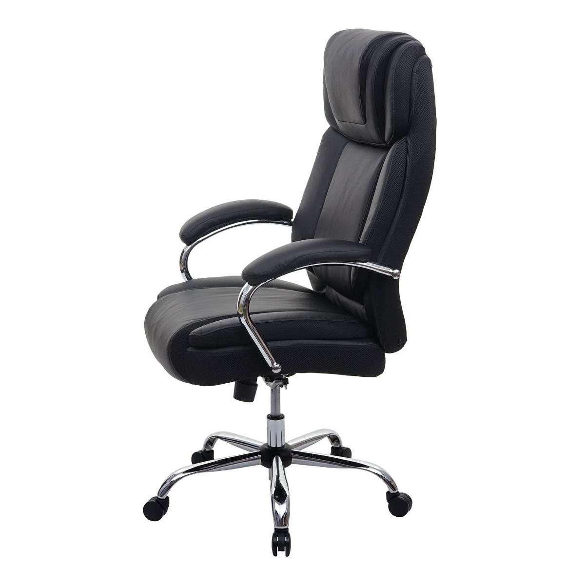 XXL BÜROSTUHL Schwarz - Schwarz, Textil (76/130/74cm) - MCW
