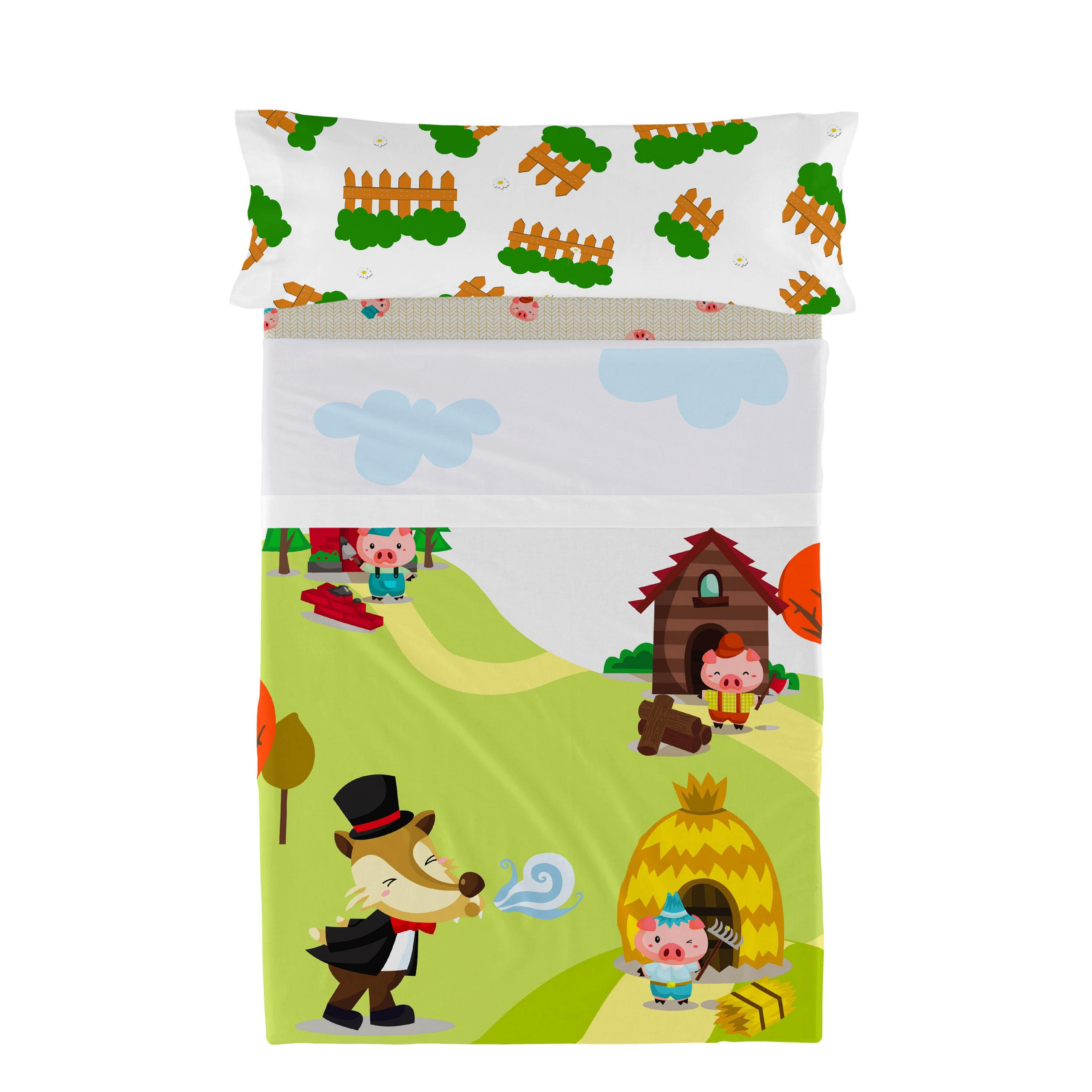 BETTWÄSCHE 2er-Set teiliges piggys 180x270 cm mehrfarbig - Multicolor, Textil (180/270cm) - Happy Friday
