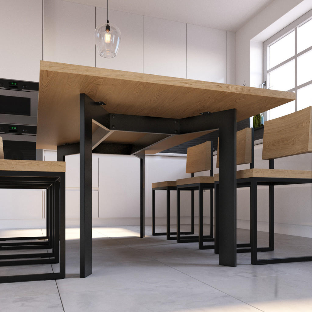 Thumbnail - Metalo Pro Tischbeine, Schwarz, Metall, 70x72x130 cm, Esszimmer, Tische, Esstische, Tischsysteme