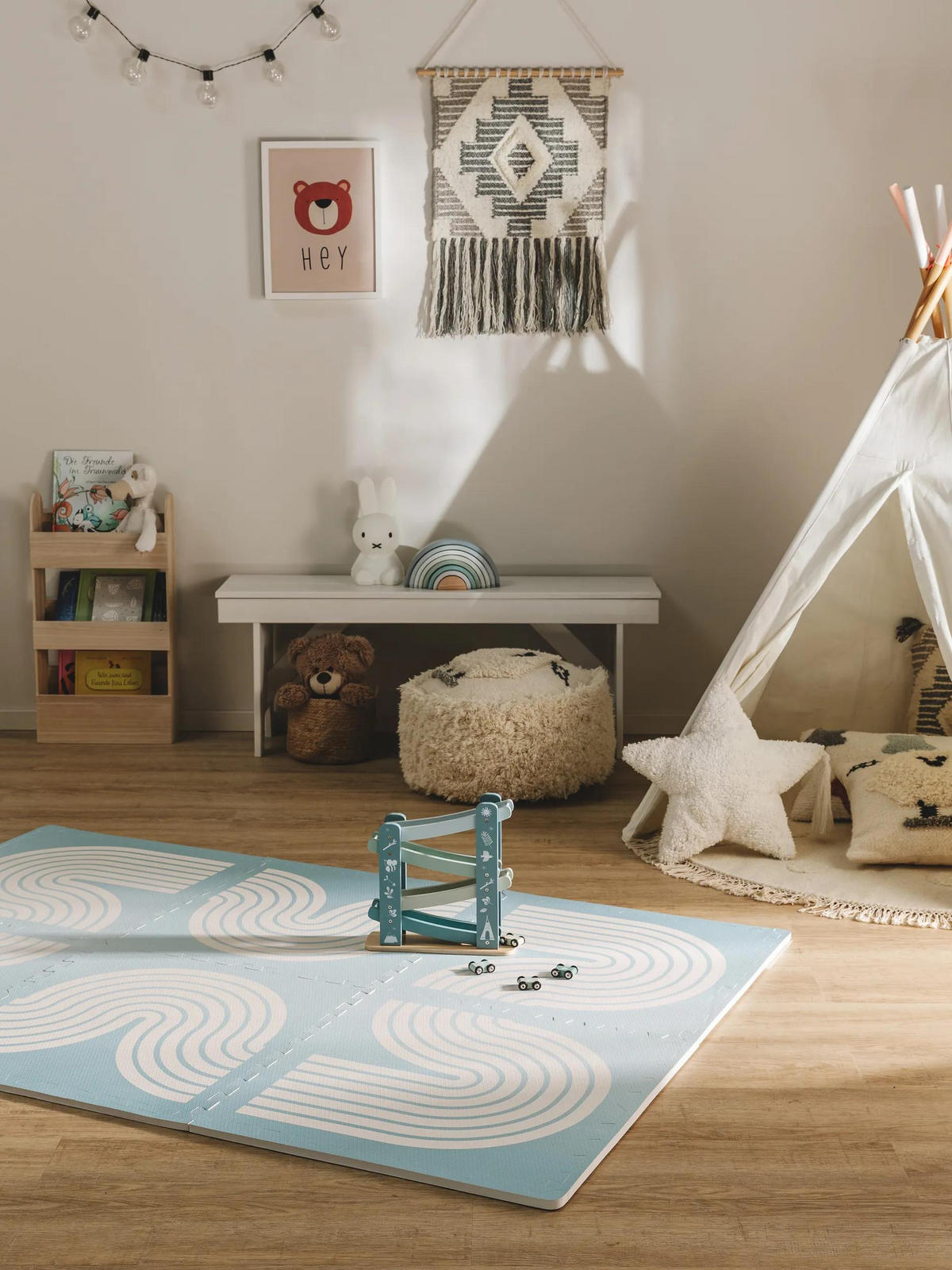 SPIELMATTE Archie Blau 120x180 cm - Blau, Textil (120/180cm) - Lytte