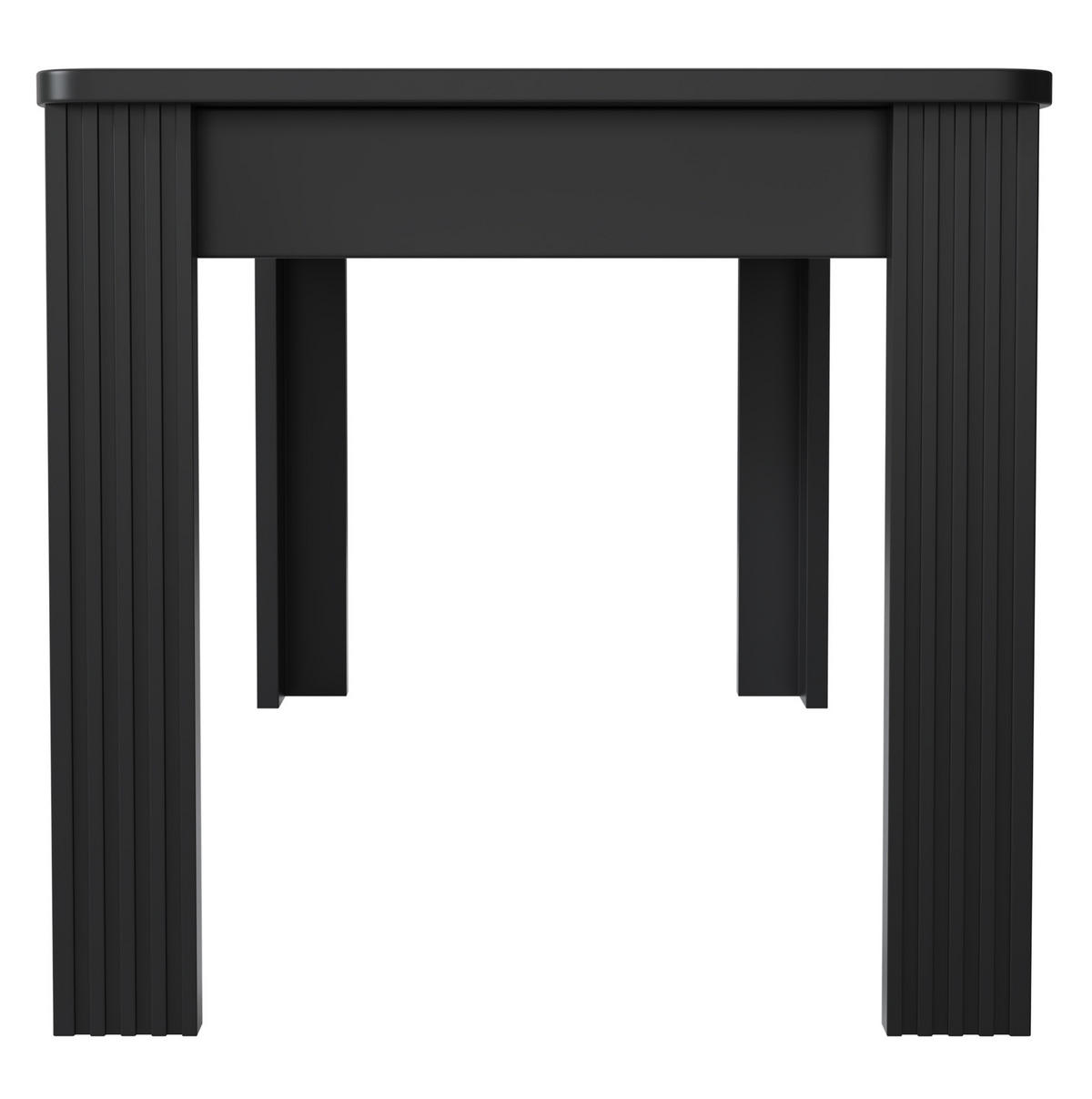 ESSTISCH in Schwarz mit vier stabilen Beinen aus Spanplatte,116/65/75 cm - Schwarz, Holzwerkstoff (116/65/75cm) - Flora Grace