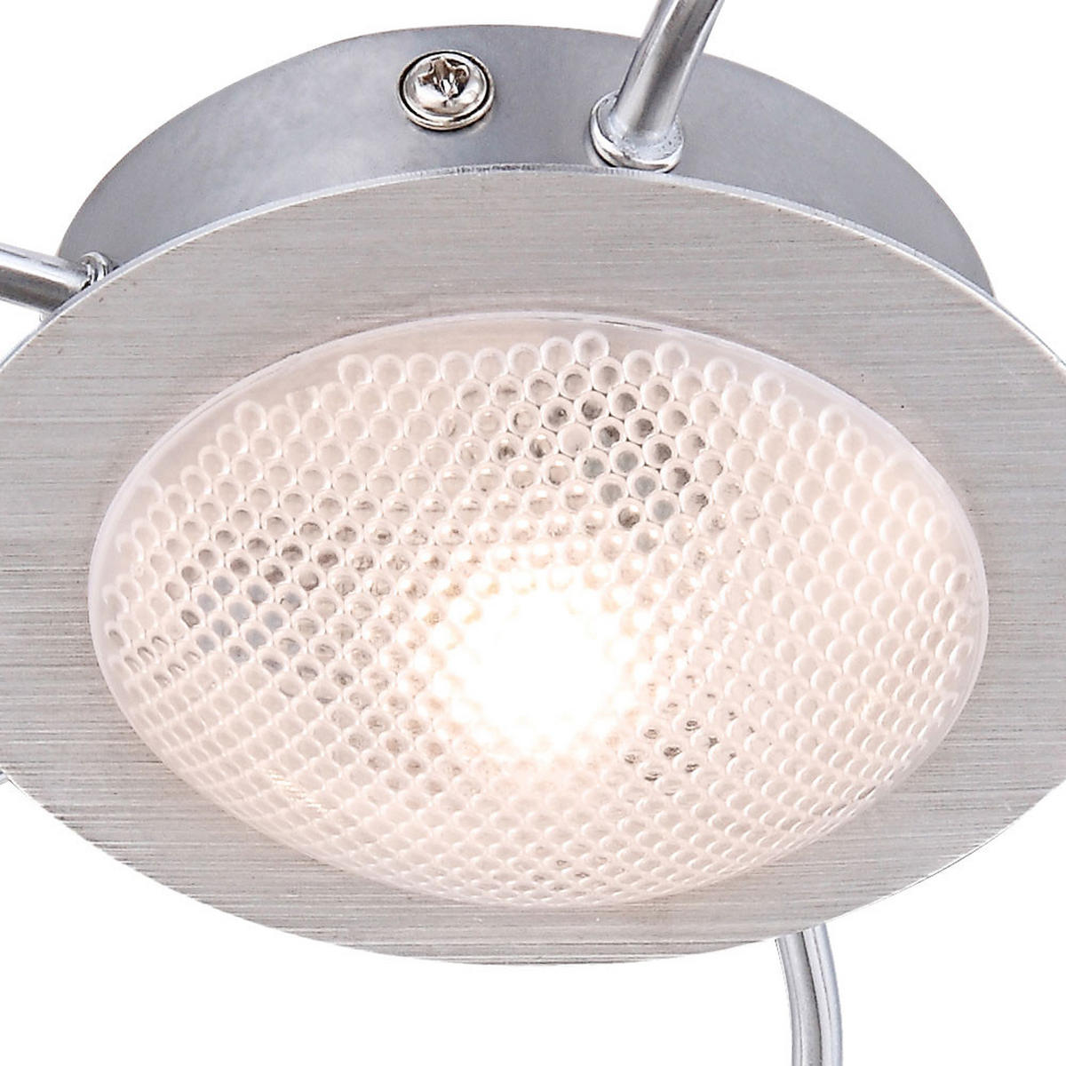 LED DECKENLEUCHTE TINA Nickel Matt Silber - Silberfarben, Metall (43/43/6cm) - Globo Lighting