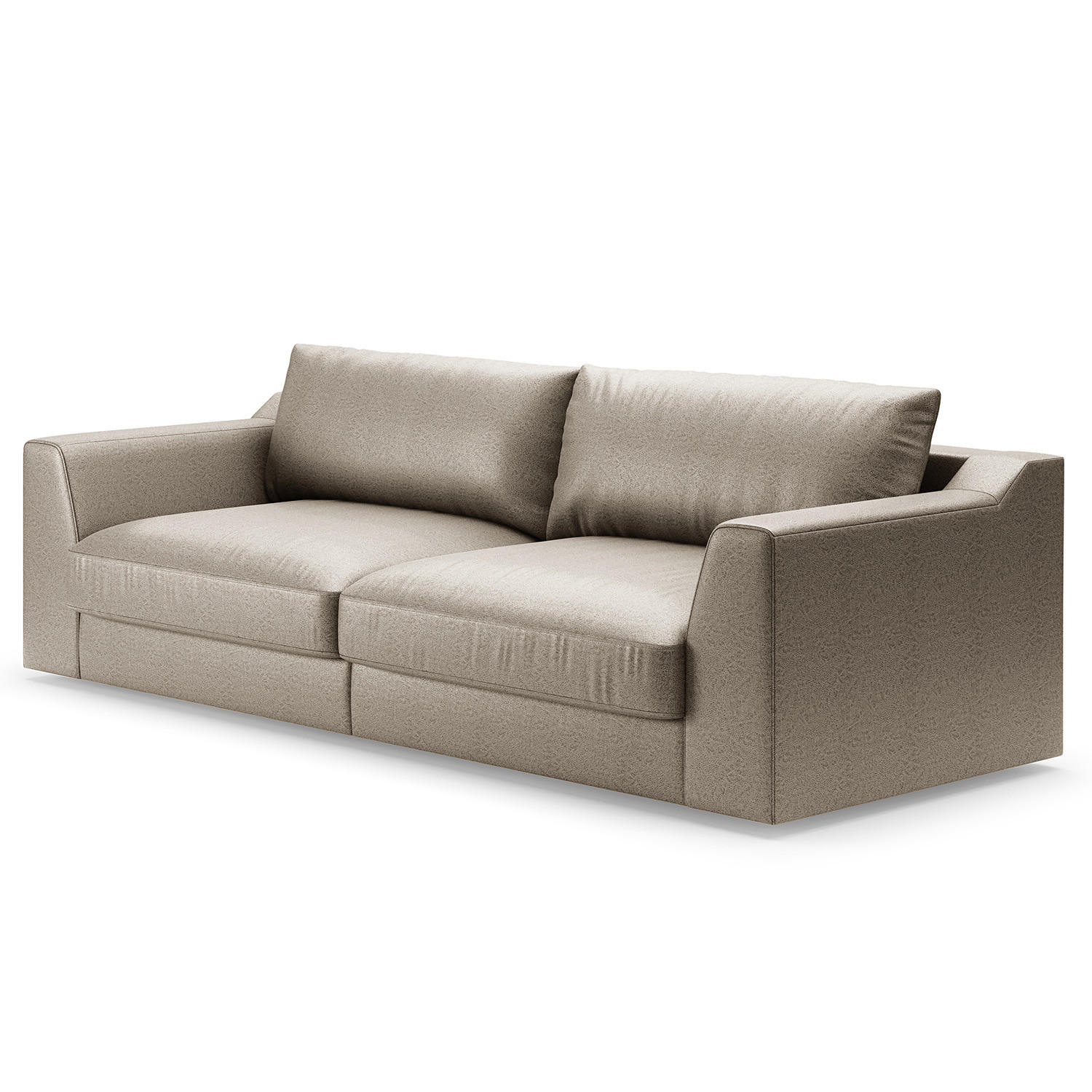 BIG-SOFA - Hellgrau, Kunststoff/Textil (274/90/112cm) - home24