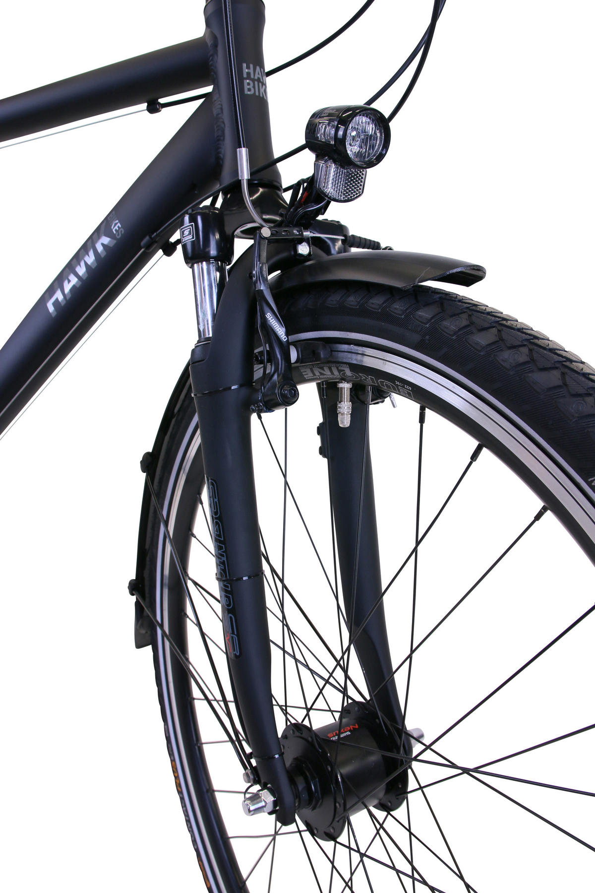 TREKKING Gent Premium Plus Black 3x8 Gang 28 Zoll Gr: 52cm & 57cm - Schwarz, Metall (57cm) - Hawk Bikes