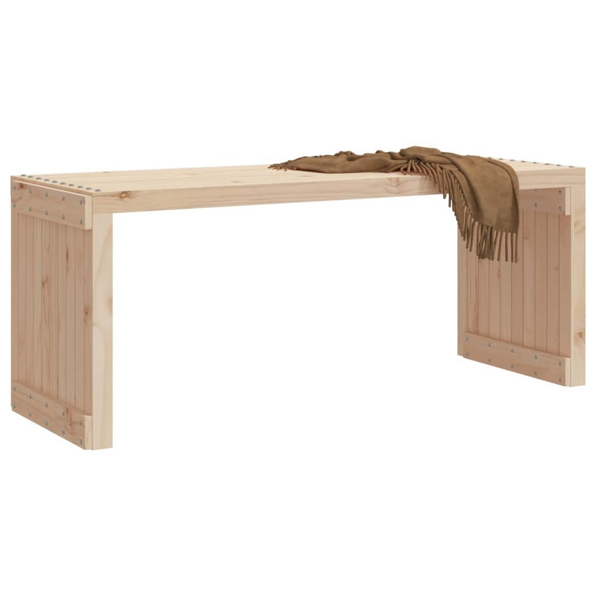 GARTENBANK Ausziehbar 212,5x40,5x45 cm Massivholz Kiefer - Braun, Holz (212.5/45/40.5cm) - furnicato