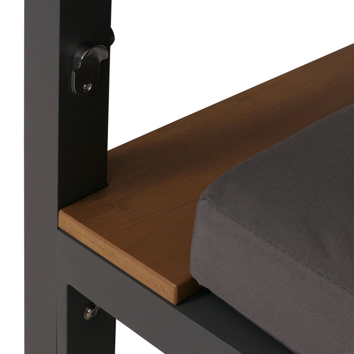 LOUNGE-GARTENLIEGE M63B Anthrazit, Dunkelgrau - Dunkelgrau/Anthrazit, Metall (200/200/200cm) - MCW