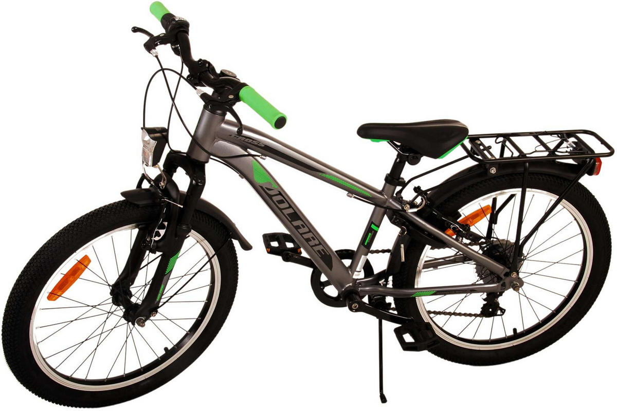 KINDERFAHRRAD Cross - Jungen - 20 Zoll - Rücktritt + Handbremse - 6 Gänge - Grau - Grau, Metall (55cm) - TPFSports