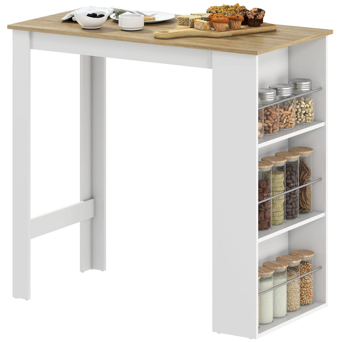 BARTISCH Weiß 1 Stück - Weiß, Kunststoff (112/57/106cm) - GiPP