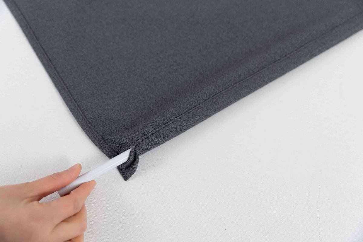 VORHANG MÜNCHEN DARK HxB 245x60 cm Dunkelgrau - Dunkelgrau, Textil (60/245/245cm) - Gardinenbox