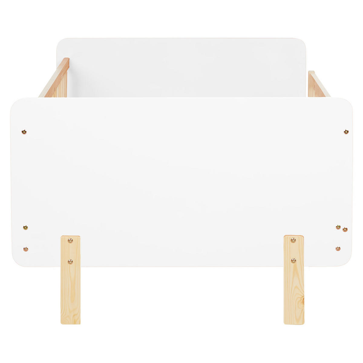 KINDERBETT Weiß 90/200 Lattenrost Rausfallschutz - Weiß, Holz (100/67/208cm) - Homestyle4u