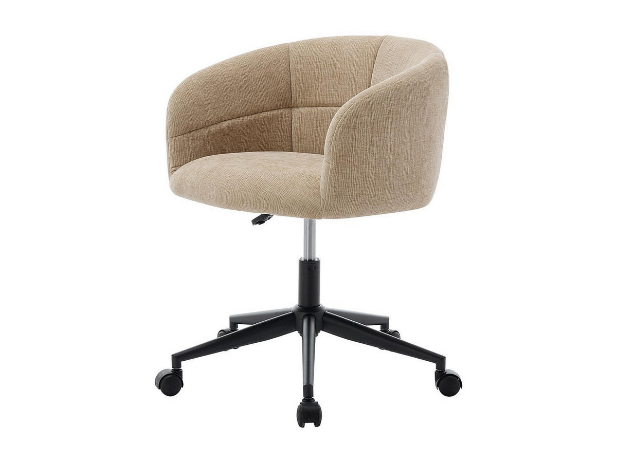 BÜROSTUHL ohne Armlehnen - 61 cm x 57 cm - stoff - beige Nomitio - Beige, Textil/Metall (61/79/57cm) - Vente-Unique