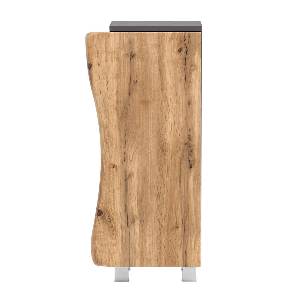 UNTERSCHRANK Kahla-03 - Braun/Grau, Holzwerkstoff (38/79/35cm) - Lomado