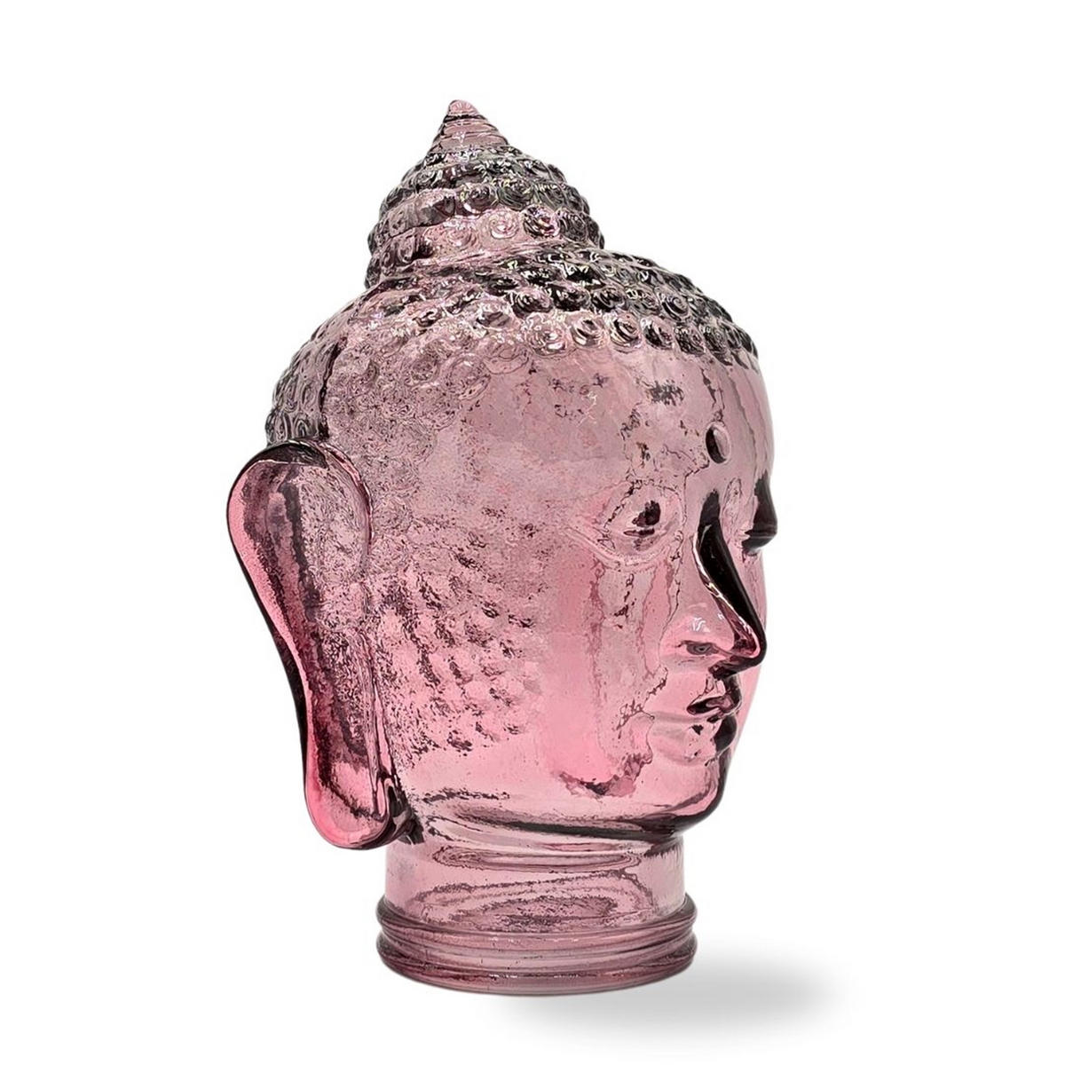 DEKO GLASKOPF THAI BUDDHA Glas, 30 cm Höhe T08 altrosa - Altrosa, Glas (19/30/19cm) - DESIGN DELIGHTS